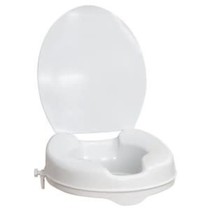 4" RAISED TOILET SEAT ELONGATED WITH LID