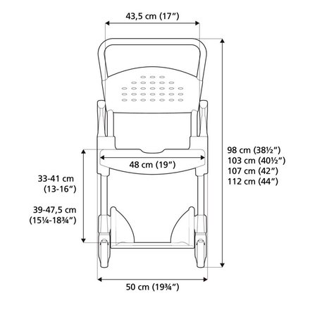 ETAC ETAC CLEAN SHOWER COMMODE CHAIR