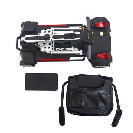 GOLDEN TECHNOLOGIES QUADRIPORTEUR PLIANT BUZZAROUND CARRYON  ROUGE