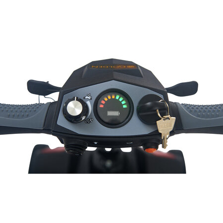 GOLDEN TECHNOLOGIES QUADRIPORTEUR PLIANT BUZZAROUND CARRYON  ROUGE