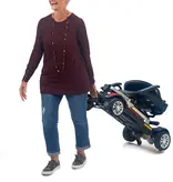 GOLDEN TECHNOLOGIES QUADRIPORTEUR PLIANT BUZZAROUND CARRYON  ROUGE