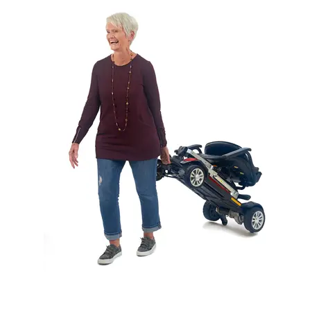 GOLDEN TECHNOLOGIES QUADRIPORTEUR PLIANT BUZZAROUND CARRYON  ROUGE