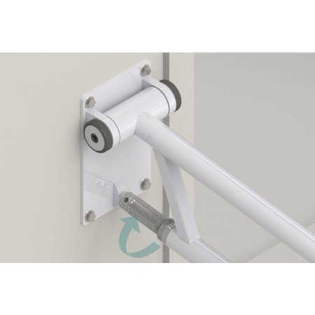 HEALTHCRAFT PRODUCTS P.T. RAIL ANGULAIRE, 32", FINI EXPOXY BLANC