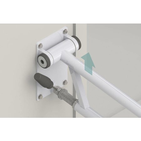 HEALTHCRAFT PRODUCTS P.T. RAIL ANGULAIRE, 32", FINI EXPOXY BLANC 28"