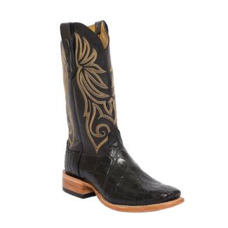 Fenoglio Boot Co. Black American Gator w/ Black Smooth Italian Fenoglio Boot Co. Black American Gator w/ Black Smooth Italian