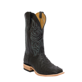 Fenoglio Boot Co. Black Full Quill Ostrich w/ Black Glazed Goat Fenoglio Boot Co. Black Full Quill Ostrich w/ Black Glazed Goat
