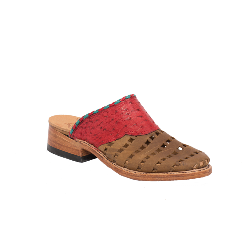 Brown Window Ostrich Shoe Brown Window Ostrich Shoe
