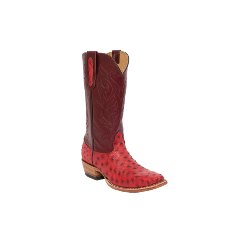 Fenoglio Boot Co. Red Full Quill w/ Burg Upholstery Fenoglio Boot Co. Red Full Quill w/ Burg Upholstery