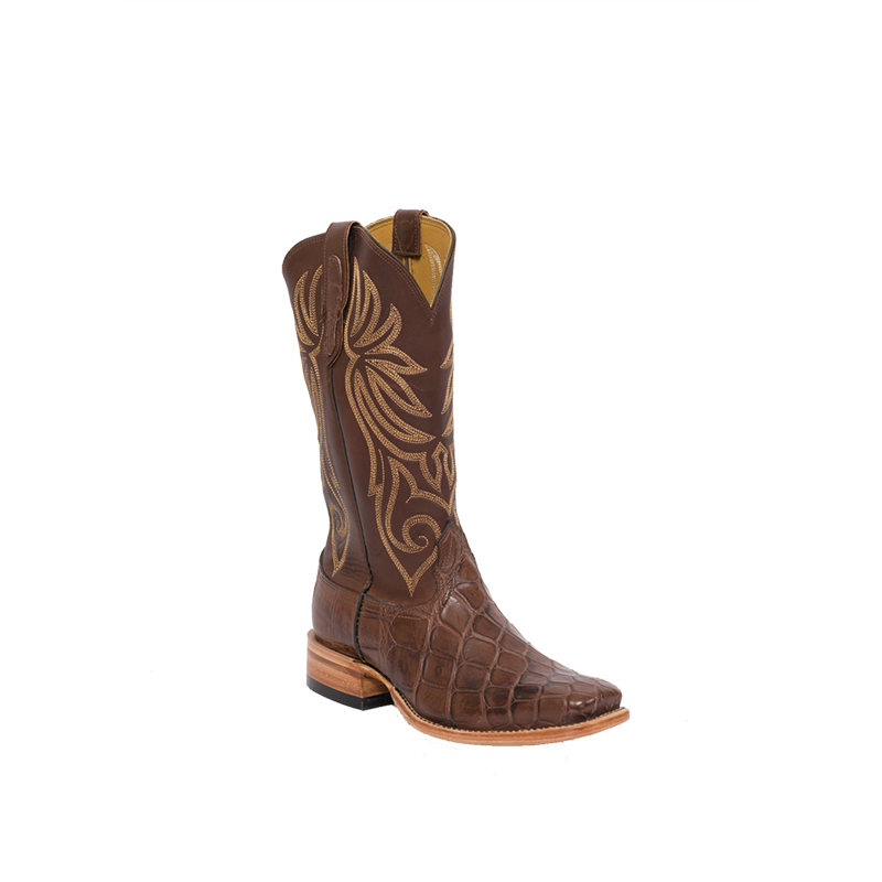 Fenoglio Boot Co. Brown American Gator w/ Brown Smooth Italian Fenoglio Boot Co. Brown American Gator w/ Brown Smooth Italian