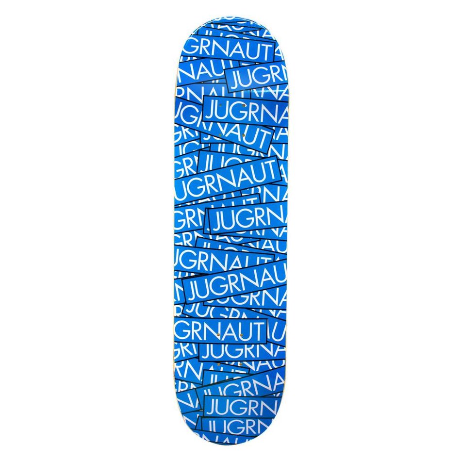 Jugrnaut Sticker Attack Skate Deck Blue