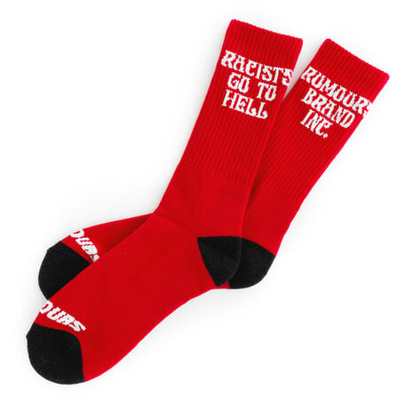 Rumours Go To Hell Socks Red