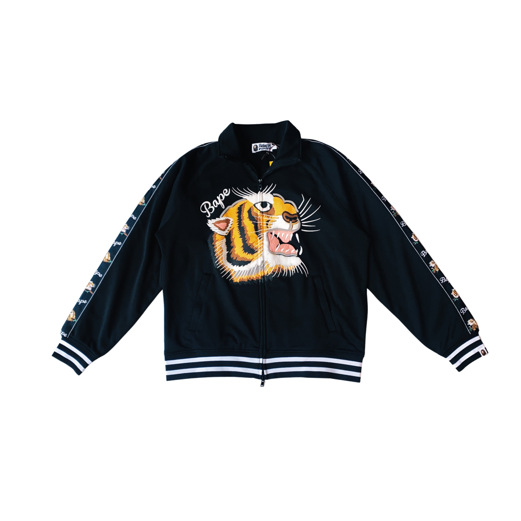BAPE Tiger Jersey Top Jacket Black