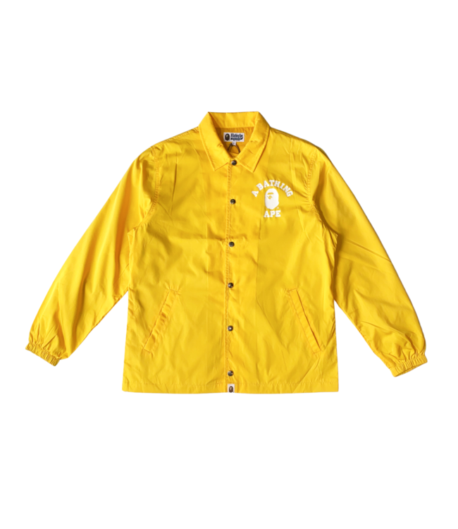 BAPE BAPE College Coach Jacket Yellow BAPE BAPE College Coach Jacket Yellow
