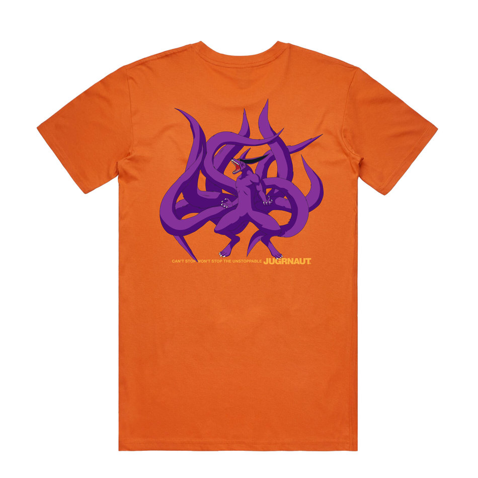 Jugrnaut 9 Tails Naruto Tee Orange