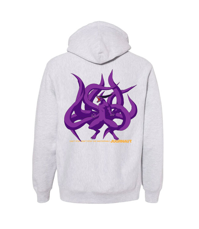 Jugrnaut Jugrnaut 9 Tails Naruto Grey Hoodie