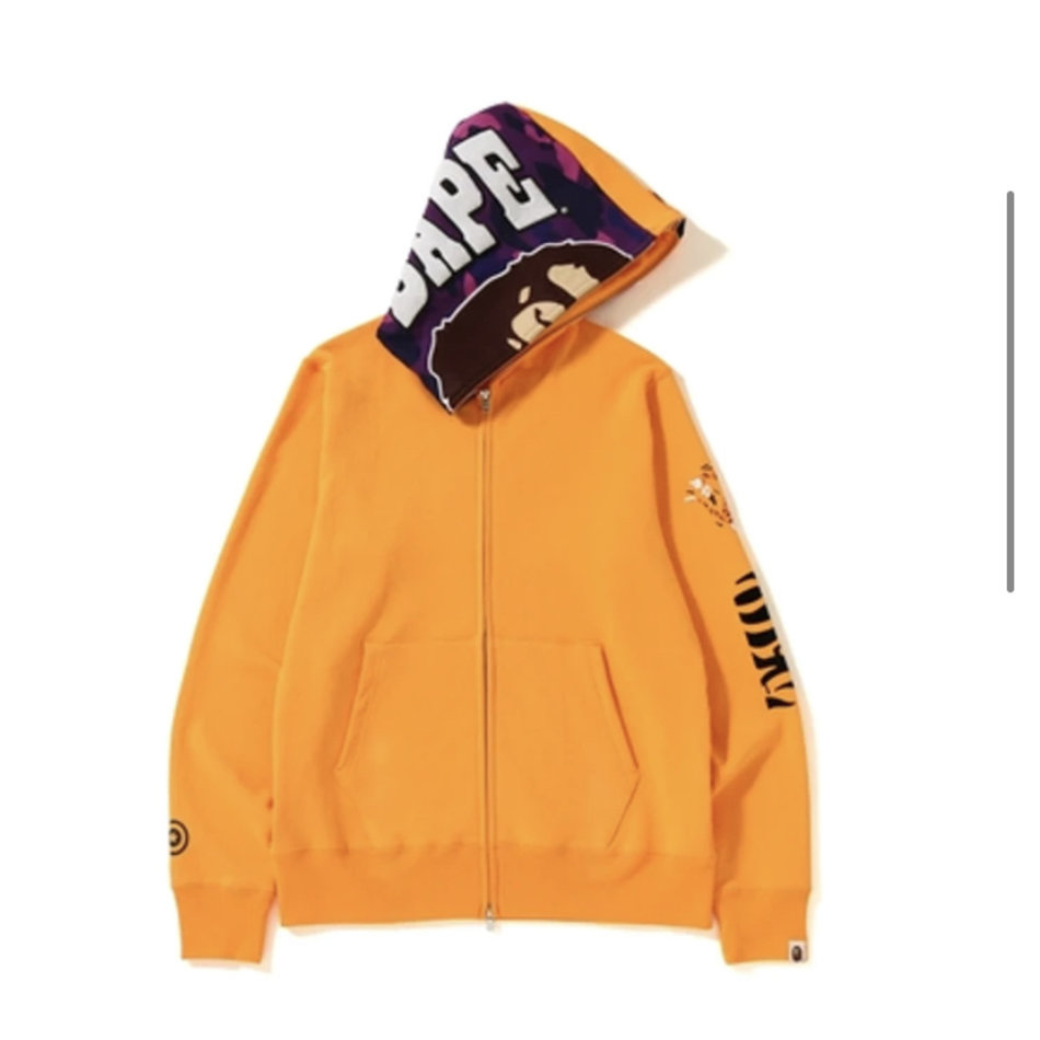 BAPE TIger Full Zip Hoody Orange 2xl