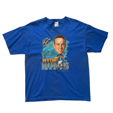 Vintage J 2000 Payton Manning Tee Blue Large