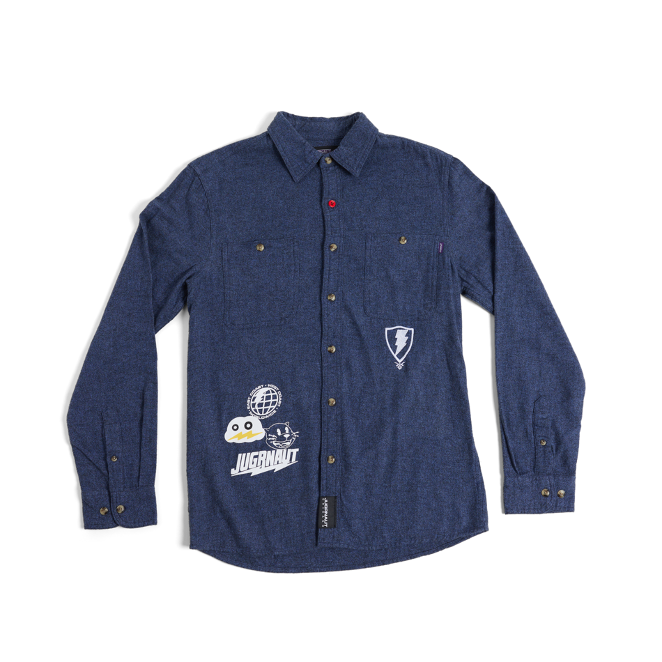 Jugrnaut Worldwide  Flannel Navy