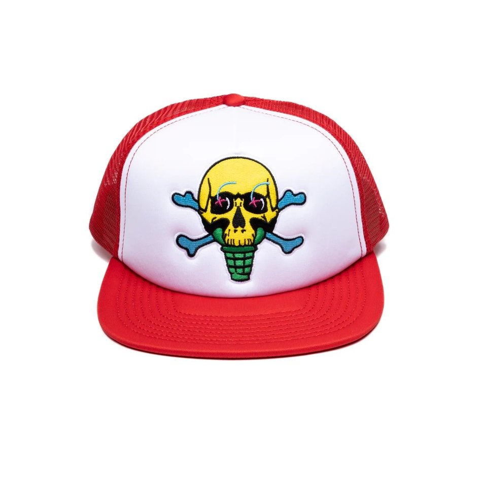 Icecream Skully Trucker Hat True Red