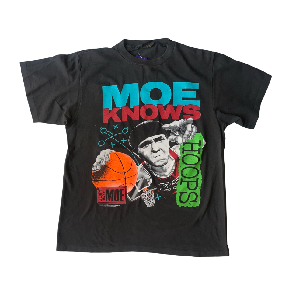 Vintage J Mo Knows 3 Stooges Tee Black Large