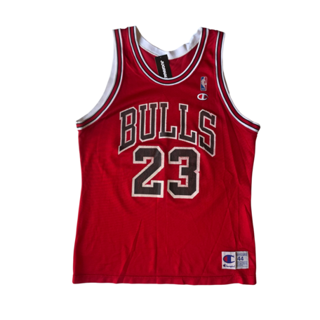Vintage J Bulls Champion Michael Jordan Jersey Red