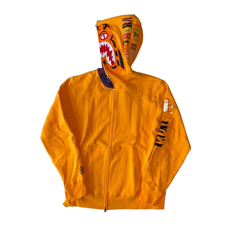 BAPE TIger Full Zip Hoody Orange 2xl