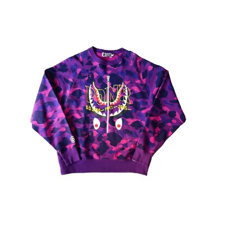 BAPE Purple Camo Shark Crew