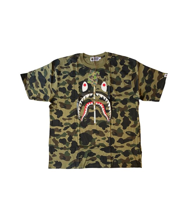 BAPE BAPE Camo Shark WIde Tee Green