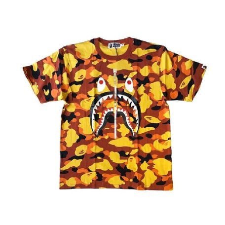 BAPE Camo Shark Wide Tee Orange