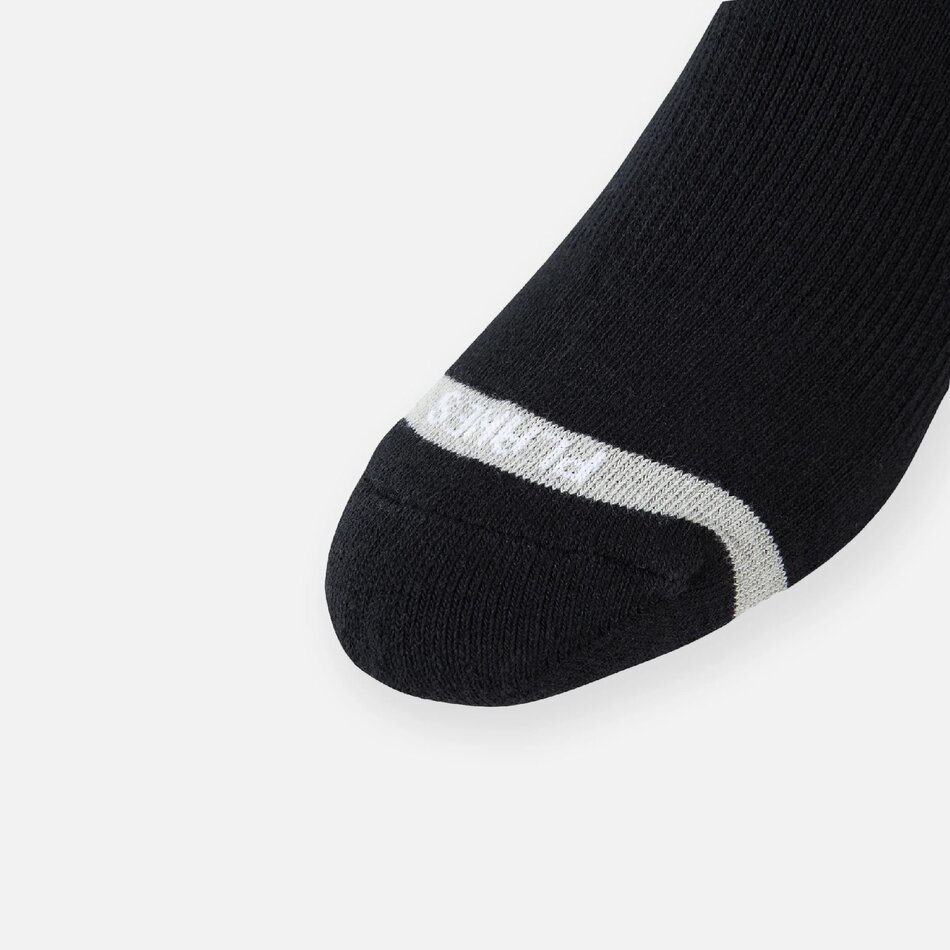 Paper Planes Embroidery Logo Patch Stripe Sock Black