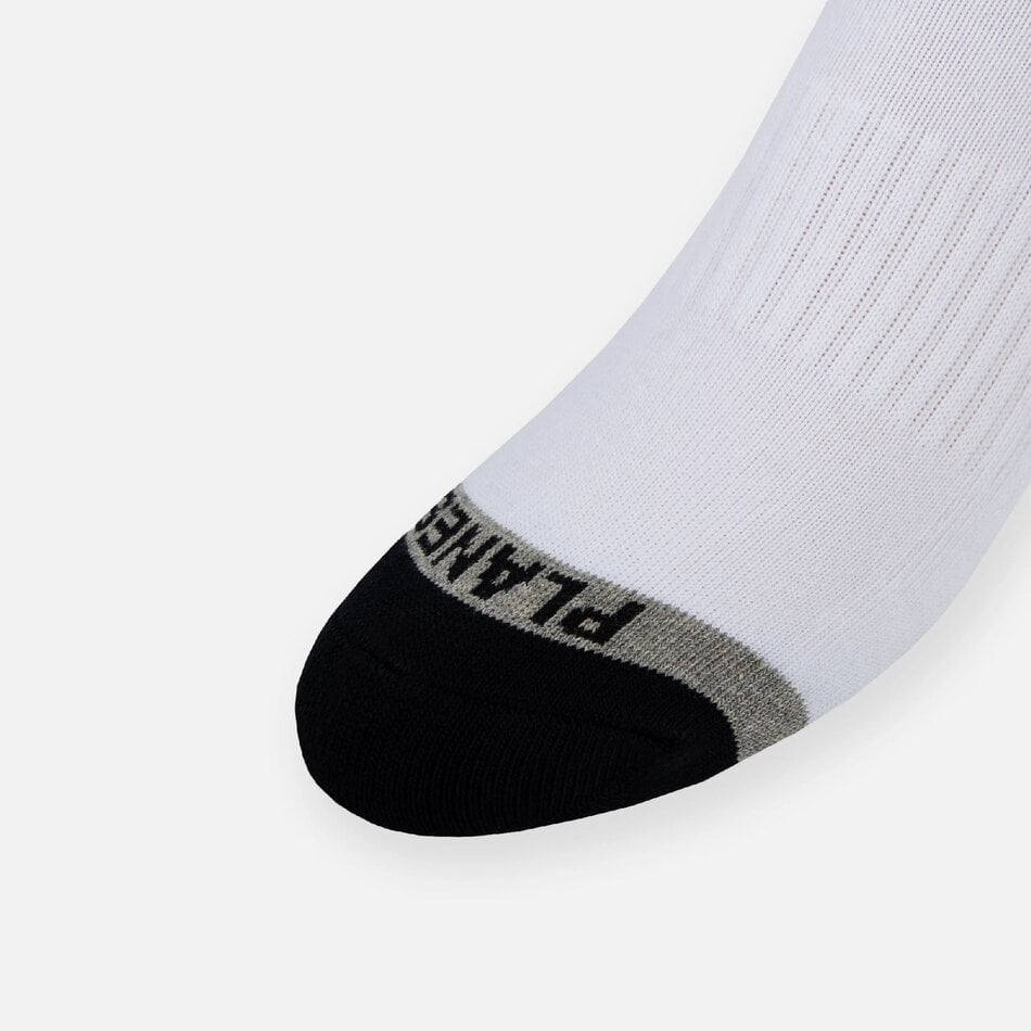 Paper Planes Embroidery Logo Patch Stripe Sock White