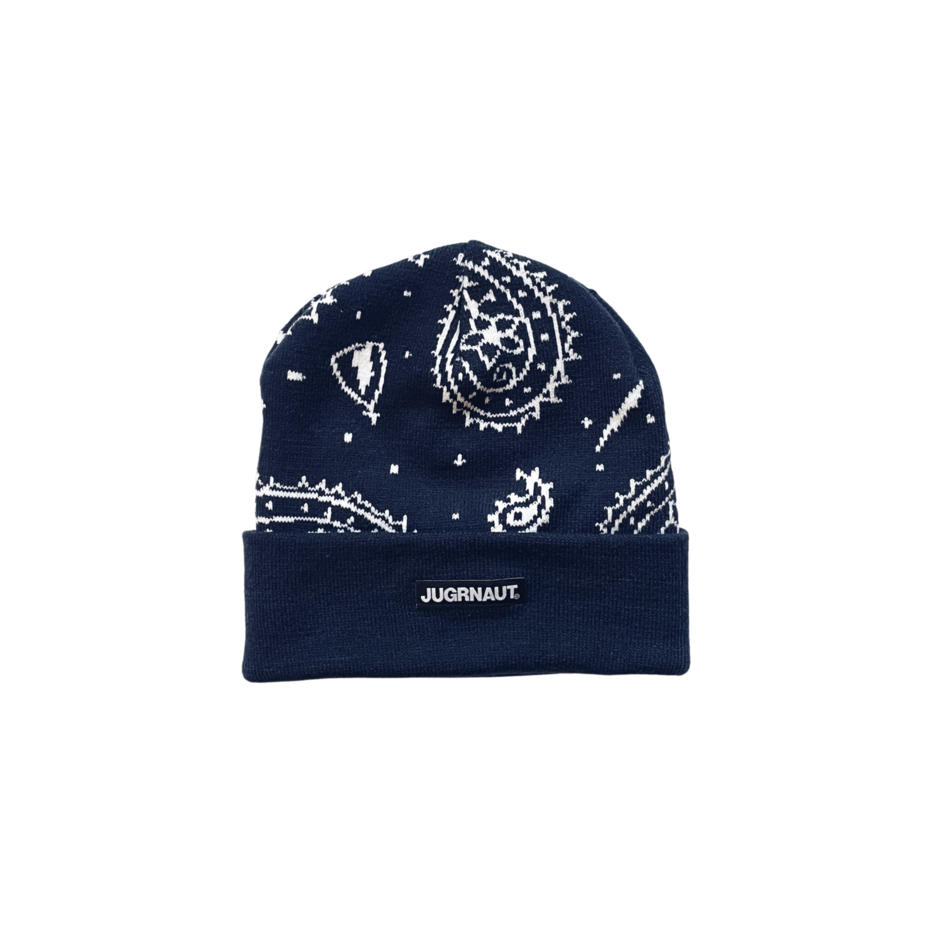 Jugrnaut Paisley Navy Beanie OSFM