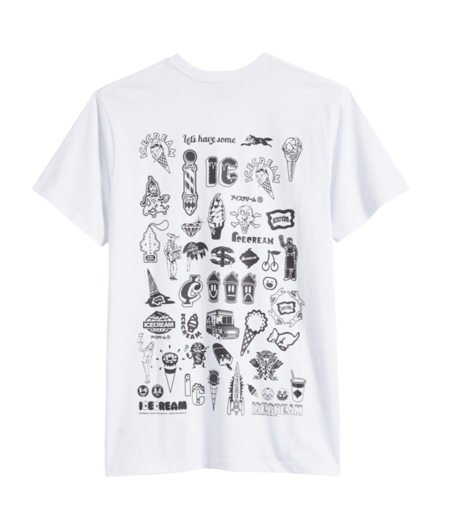 Icecream Icecream Stagger SS Tee White