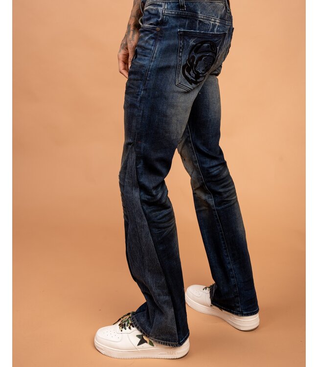 BBC BBC Hand Flared Darkside Jeans Dark Blue