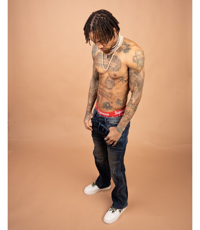 BBC BBC Hand Flared Darkside Jeans Dark Blue