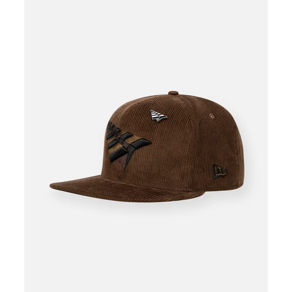 Paper Planes Corduroy Crown Snapback Brown Suede