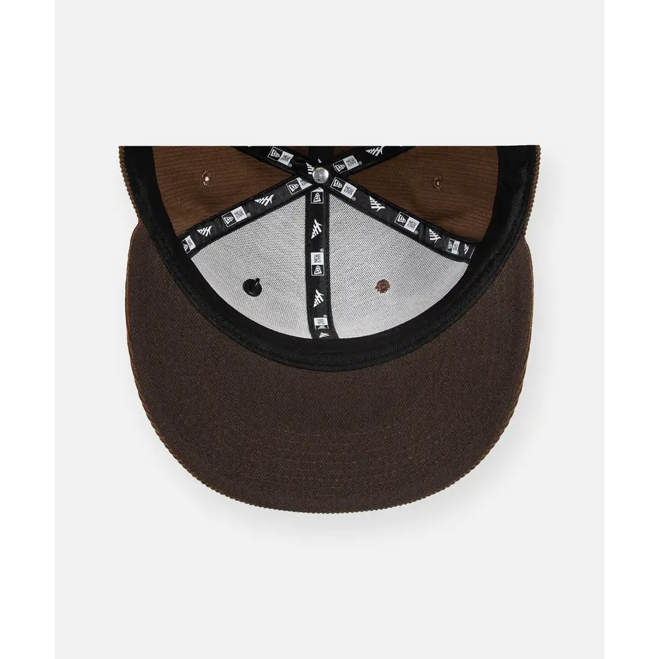 Paper Planes Corduroy Crown Snapback Brown Suede