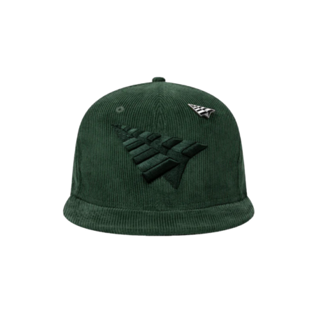 Paper Planes Corduroy Crown Snapback Dark Green