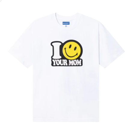 Market Smiley Your Mom Tee White