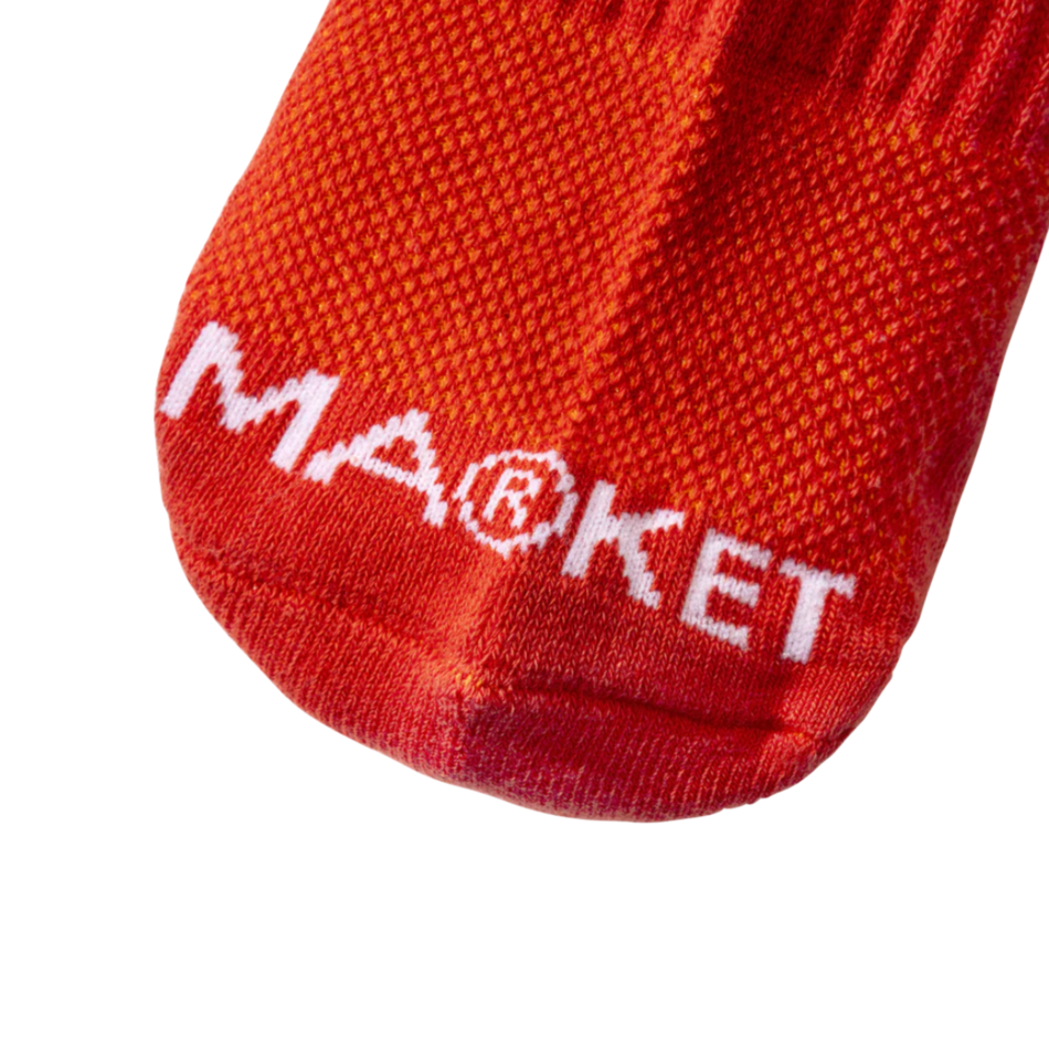 Market Smiley Small Patch Socks Rush Orange OSFM