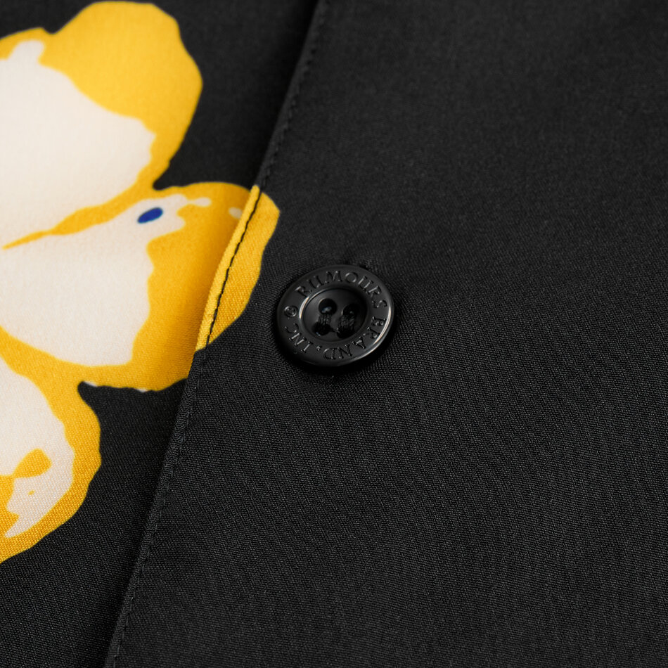 Rumours In Bloom Button Up Black/Yellow