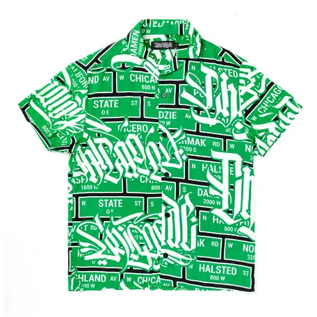 Tubsz Studios Streets Button Up Green