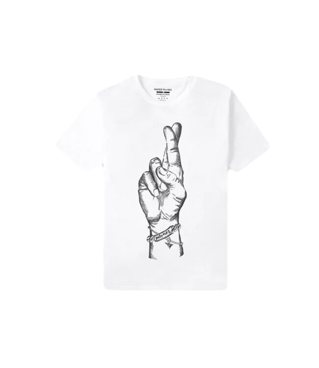 Paper Planes Paper Planes Fingers Crossed Tee white