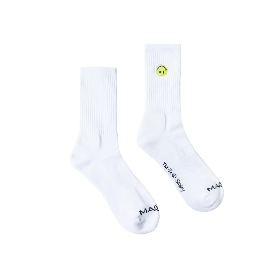 Market Smiley Grand Slam Socks White OS