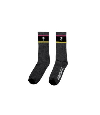 Jugrnaut Jugrnaut striped shield socks Dark Grey Speckle