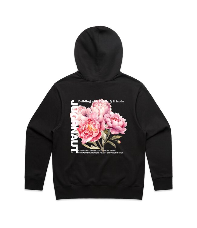 Jugrnaut Jugrnaut Pink Roses Hoodie Black