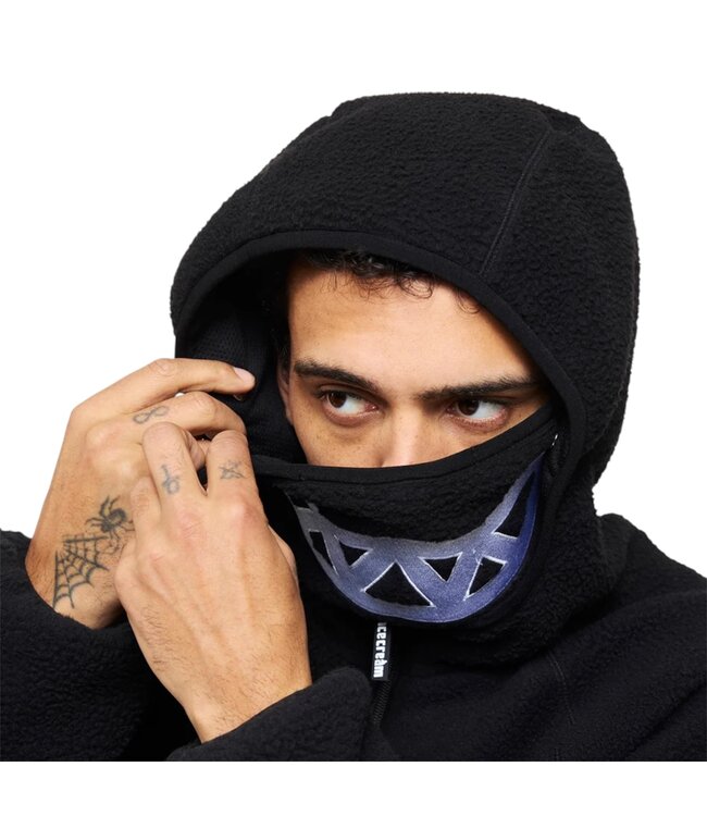 Icecream Icecream Grin Zip Front Hoodie Black