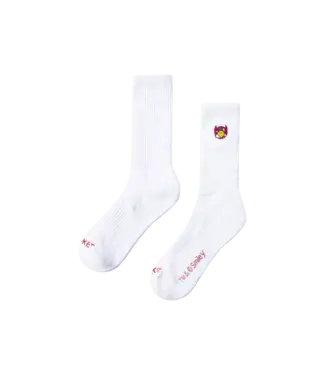Market Market Smiley Inner Peace Socks White OSFM