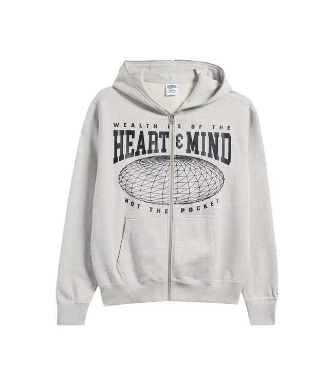 BBC BBC HMU Zip Front Hoodie Grey