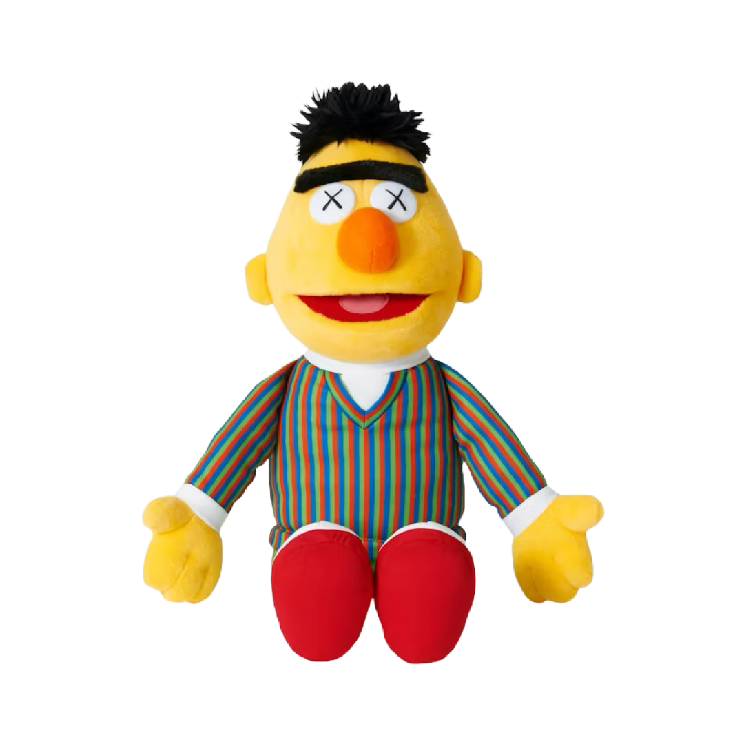 Vintage MR KAWS Sesame Street Bert Plush Yellow - Jugrnaut